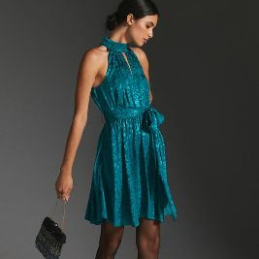 Anthropologie Halter Neck Mini Dress - NWOT